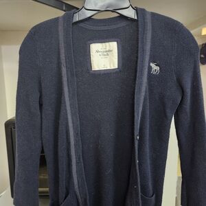 Abercrombie & Fitch Men's Dark Blue Cardigan